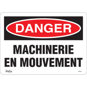 ""Machinerie en Mouvement"" Sign