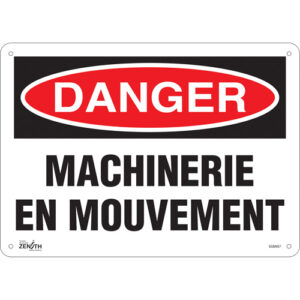 ""Machinerie en Mouvement"" Sign