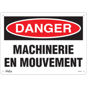 ""Machinerie en Mouvement"" Sign