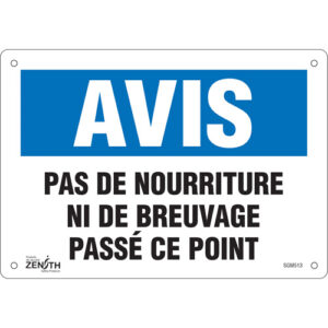 ""Pas de Nourriture"" Sign
