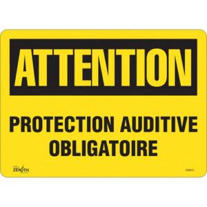 ""Protection Auditive Obligatoire"" Sign