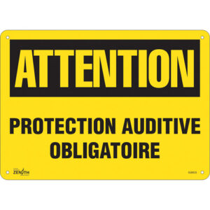""Protection Auditive Obligatoire"" Sign