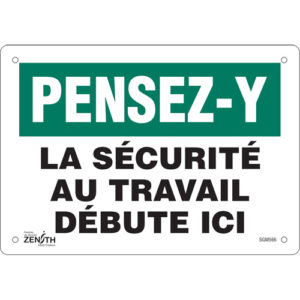 ""La Sécurité au Travail"" Sign