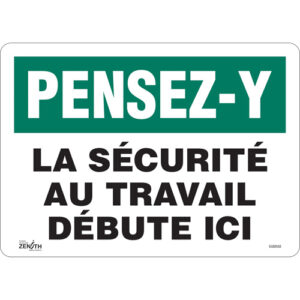 ""La Sécurité au Travail"" Sign