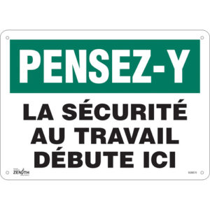 ""La Sécurité au Travail"" Sign