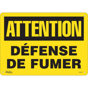 ""Défense De Fumer"" Sign