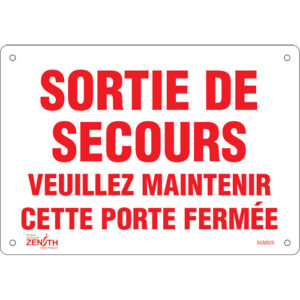""Sortie De Secours"" Sign