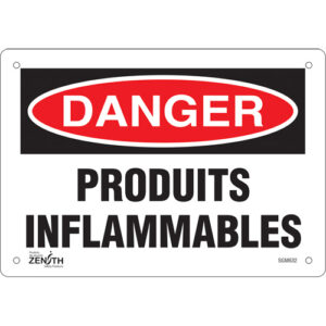 ""Produits Inflammables"" Sign