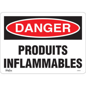 ""Produits Inflammables"" Sign