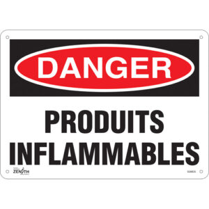 ""Produits Inflammables"" Sign