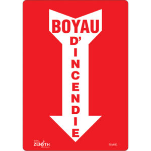 ""Boyau D'Incendie"" Arrow Sign
