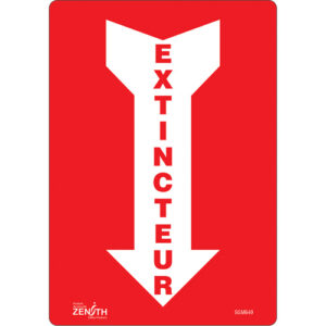 ""Extincteur"" Arrow Sign