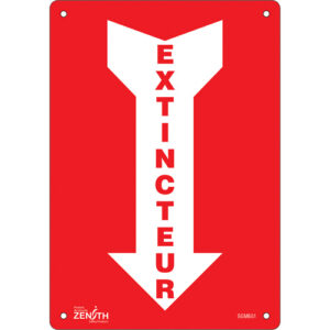 ""Extincteur"" Arrow Sign