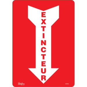 ""Extincteur"" Arrow Sign