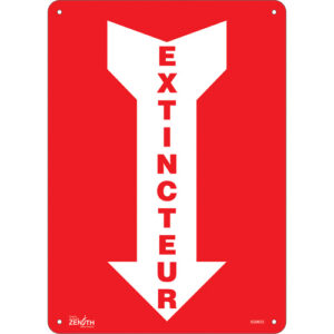 ""Extincteur"" Arrow Sign
