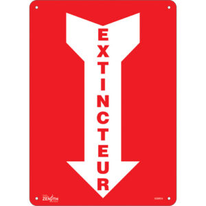 ""Extincteur"" Arrow Sign