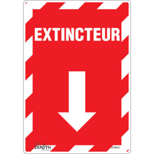 ""Extincteur"" Arrow Sign