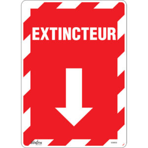 ""Extincteur"" Arrow Sign
