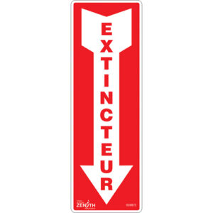 ""Extincteur"" Arrow Sign