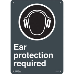 ""Ear Protection Required"" Sign