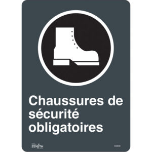 ""Chaussures De Sécurité Obligatoires"" Sign