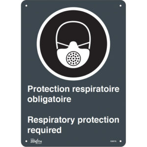 ""Protection Respiratoire Respiratory Protection"" Sign