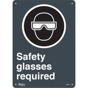 ""Safety Glasses Required"" Sign