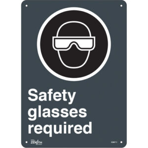 ""Safety Glasses Required"" Sign