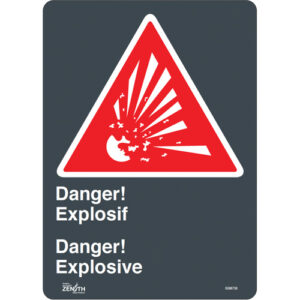 ""Explosif/Explosive"" Sign