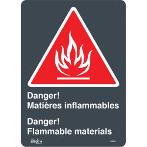 ""Flammable Materials/Matières Inflammable"" Sign