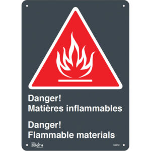 ""Flammable Materials/Matières Inflammable"" Sign