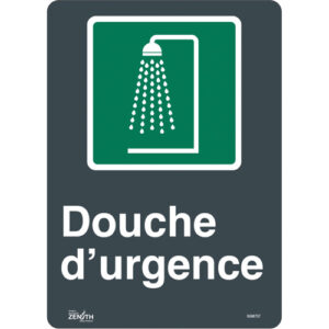 ""Douche D'Urgence"" Sign