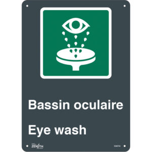 ""Bassin Oculaire/Eye Wash"" Sign