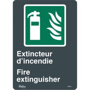 ""Extincteur D'Incendie/Fire Extinguisher"" Sign