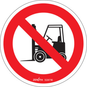 No Forklifts CSA Standard Safety Sign