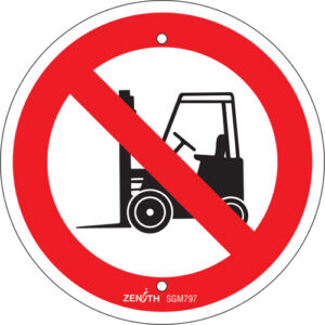 No Forklifts CSA Standard Safety Sign