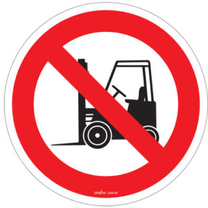 No Forklifts CSA Standard Safety Sign