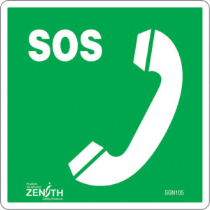 Emergency Telephone CSA Standard Safety Sign