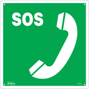 Emergency Telephone CSA Standard Safety Sign