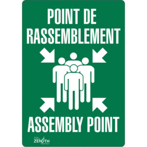 ""Point de rassemblement/Assembly Point"" Sign