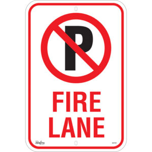 No Parking ""Fire Lane"" Sign