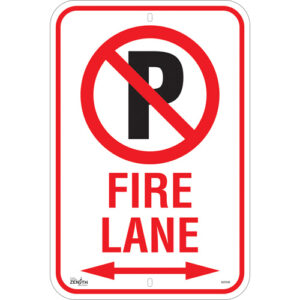 No Parking ""Fire Lane"" Sign