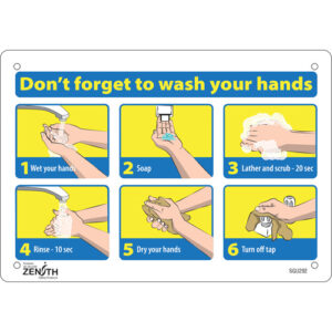 ""Don't Forget to Wash Your Hands"" Pictogram Sign