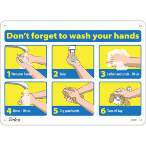 ""Don't Forget to Wash Your Hands"" Pictogram Sign