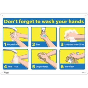 ""Don't Forget to Wash Your Hands"" Pictogram Sign