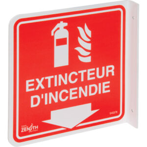 90° Projecting ""Extincteur d'Incendie"" Sign