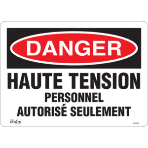 ""Haute tension"" Sign